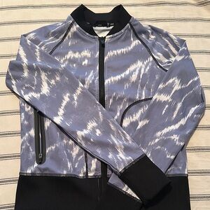Jo+Jax Blue and Black Zip-Up Jacket size L